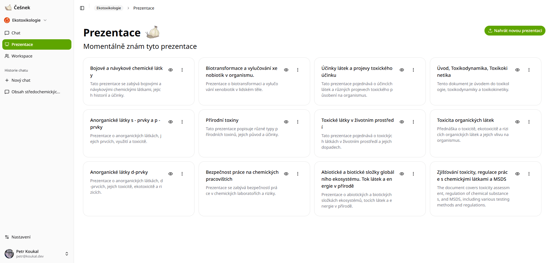 Prezentace v Češneku